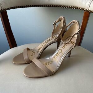 Sam Edelman beige strappy leather heels